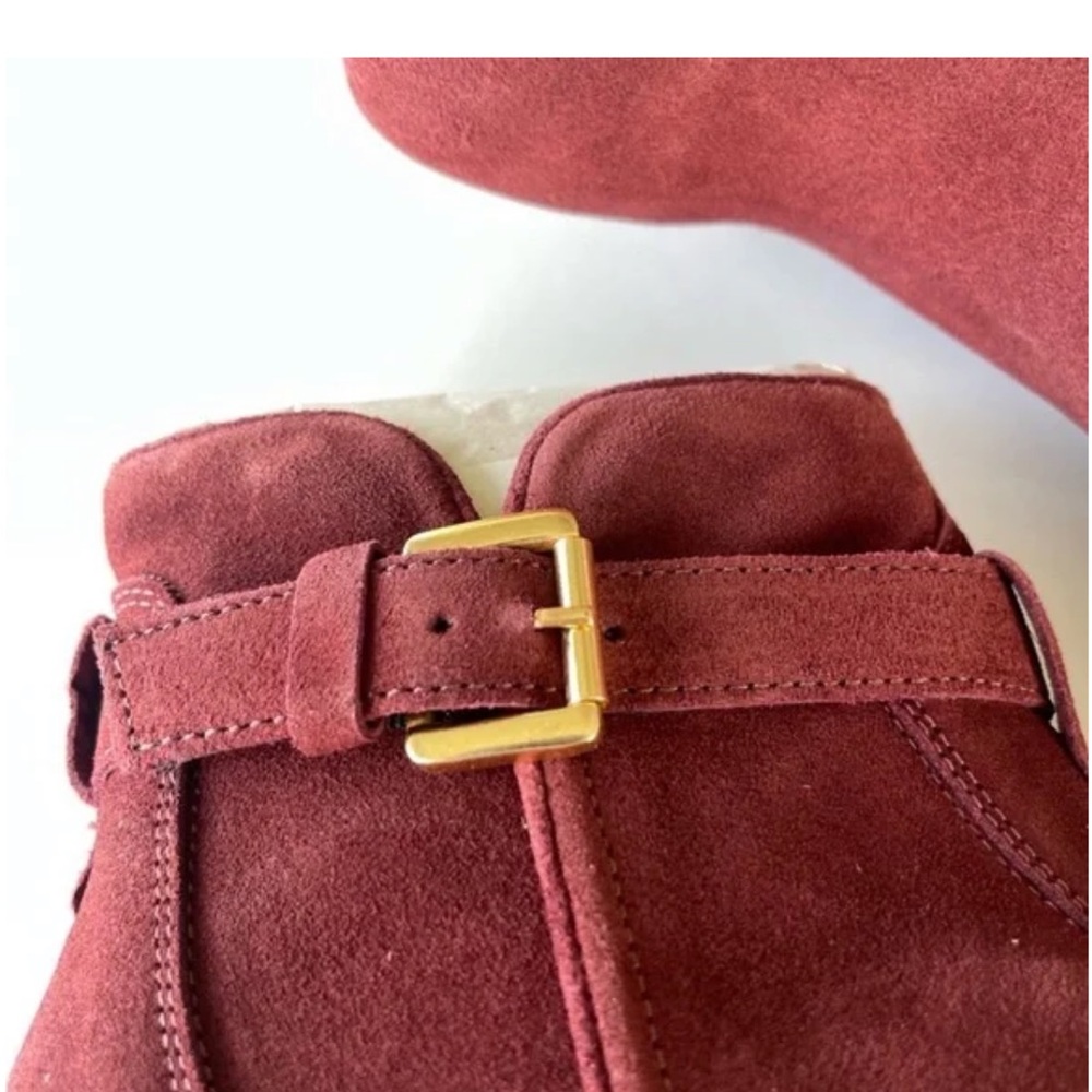 Diba sleek booties burgundy suede ankle boots - Picture 12 of 15
